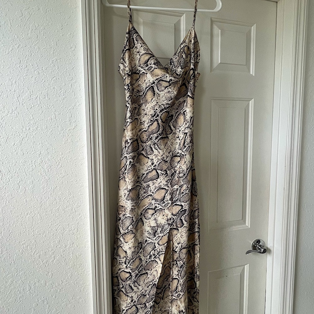 Snake Print Midi Dress!